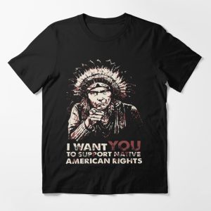 Black Hawk Native American I Want You To Support Native American Rights Classic T-Shirt