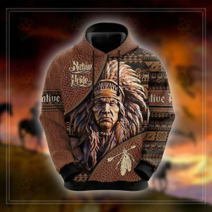 Native American Pride 3D Hoodie All Over Printed