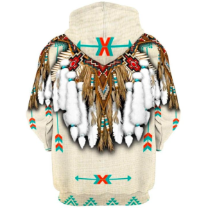 Native American Casual Indian Ethnic Tribal Pattern 3D Hoodie All Over Printed