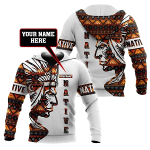 Personalized Name Native American Indian Art 3D Hoodie All Over Printed