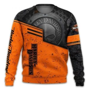 Willie G Skull Harley Davidson Motorcycle 3D Hoodie All Over Printed