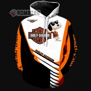 Snoopy Harley Davidson 3D Hoodie, Snoopy Wear Glasses Harley Davidson Logo 3D Shirt All Over Print