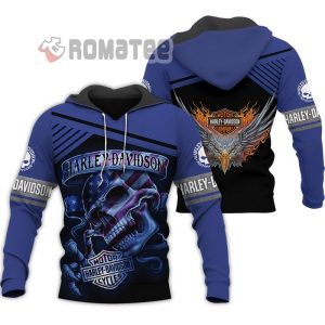 Harley Davidson Willie G American Flag Skull Eagle 3D Hoodie All Over Print