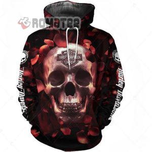 Harley Davidson Willie G Rose Skull 3D Hoodie All Over Print