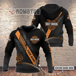 Harley Davidson Willie G Skull Motorcycles Belt Armor Style 3D All Over Print Custom Name Hoodie