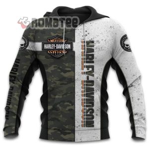 Camouflage Harley Davidson Willie G Skull Hoodie