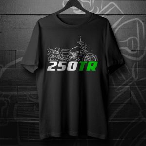 Kawasaki 250TR Motorcycle Graphic Tee  Vintage Bike Art Design, Retro Motorcycle Shirt